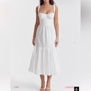 Elegant White Eyelet Elia Dress